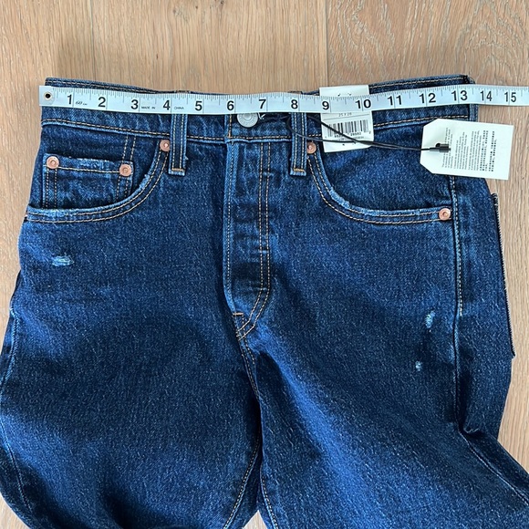 NWT LEVI'S 501 Skinny Premium Women's Jeans - Salsa Broken Stone Wash - 25X28 - Picture 13 of 16